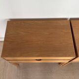 Scandinavian Nightstands in Oak by Kai Kristiansen for Aksel Kjersgaard, 1960s, Set of 2