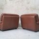 A pair of vintage Italian leather Lounge Chairs, 1970s