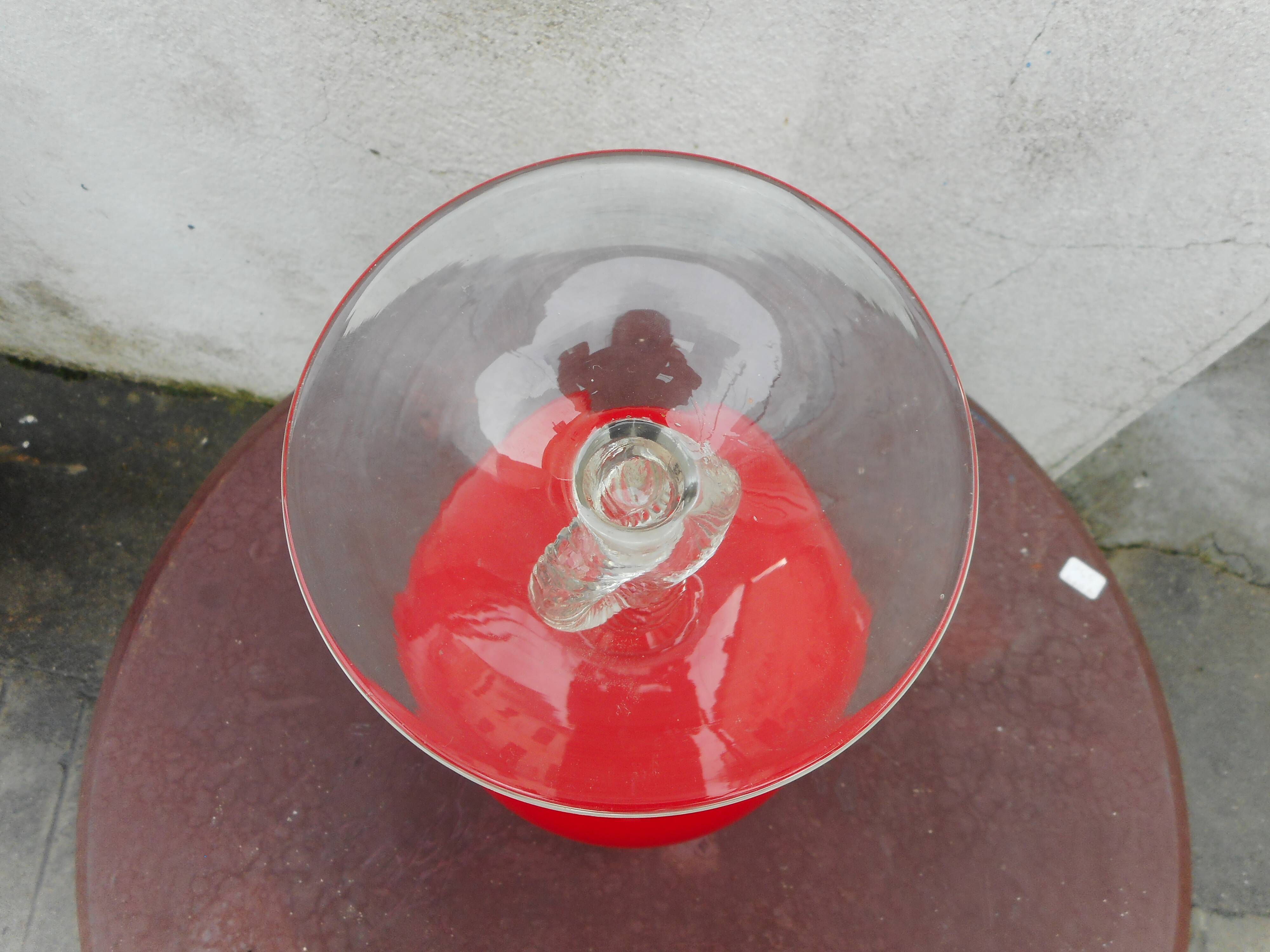 Opaline vase and glass