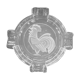 1930 art deco rooster glass ashtray