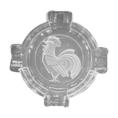 1930 art deco rooster glass ashtray