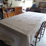 Art Deco damassed tablecloth and monogram 270 x 155