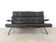 Vintage black leather and chrome sofa, 1970s