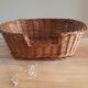 Wicker cat or dog basket