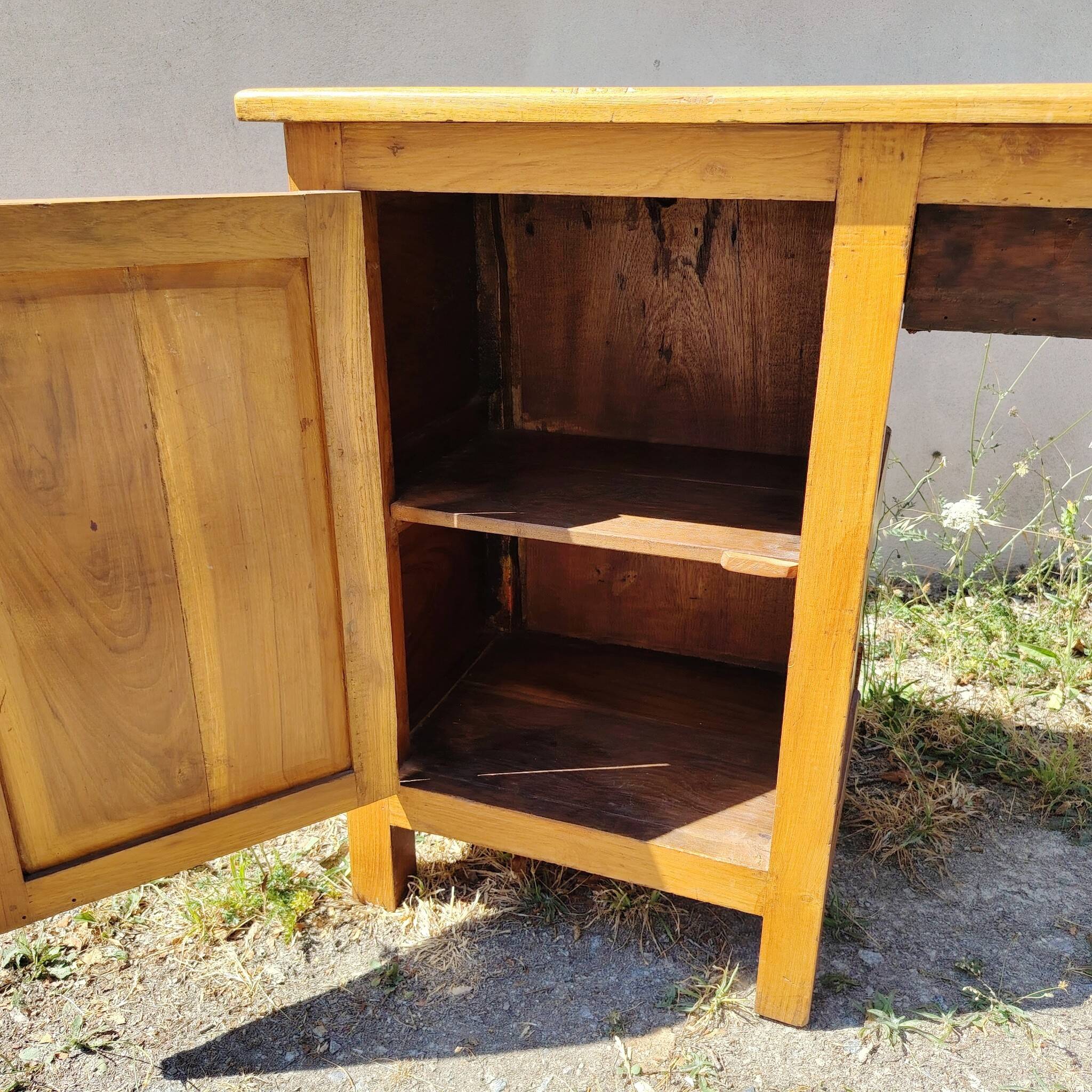 Bureau, console en bois vernis vintage