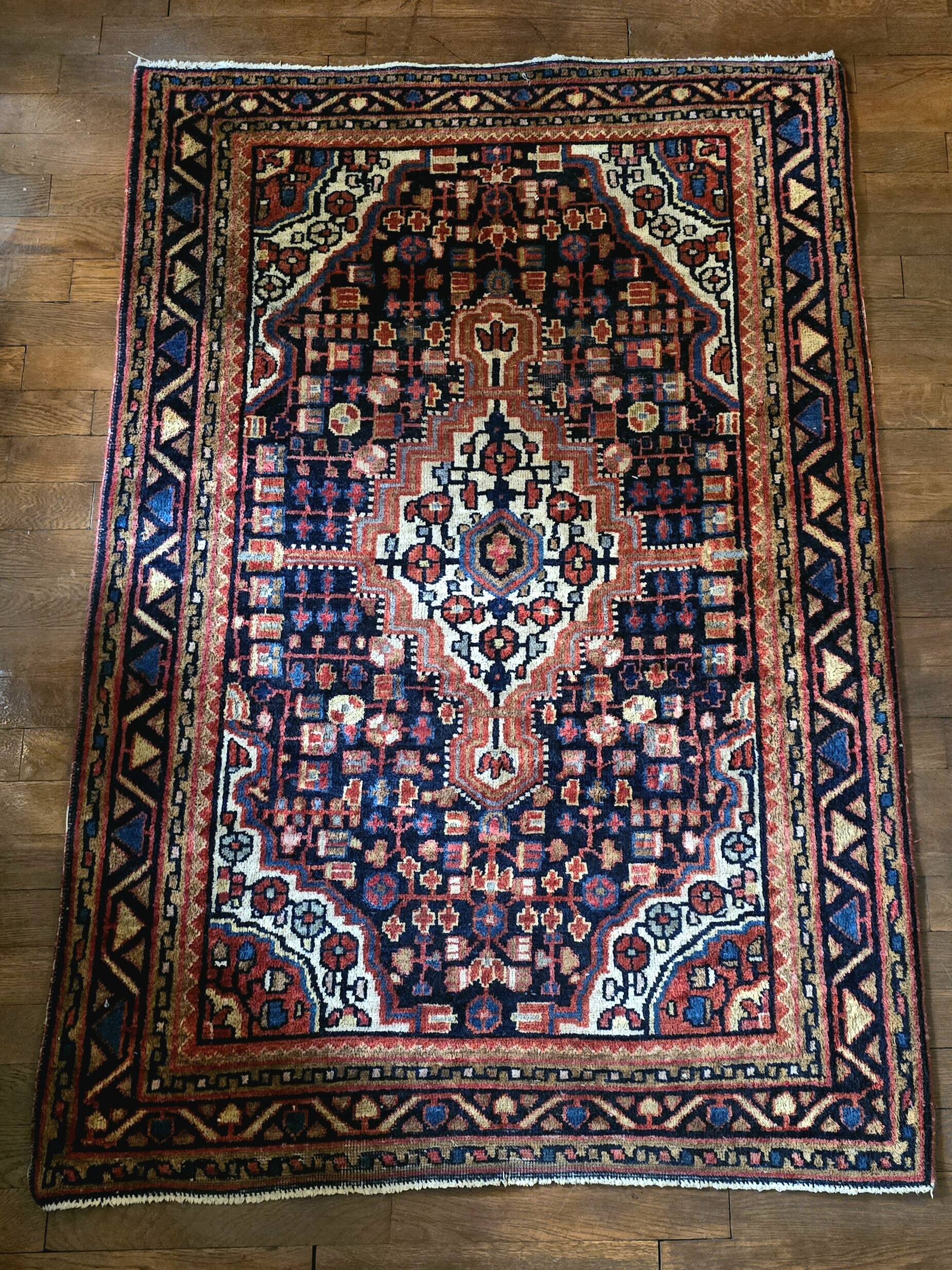 Handmade Persian wool rug – Heriz / Bakhtiari – 163 x 108 cm