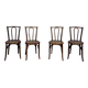 Set of 4 vintage wooden bistro chairs