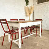 Old white farmhouse table