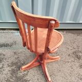 Vintage wooden antique office chair