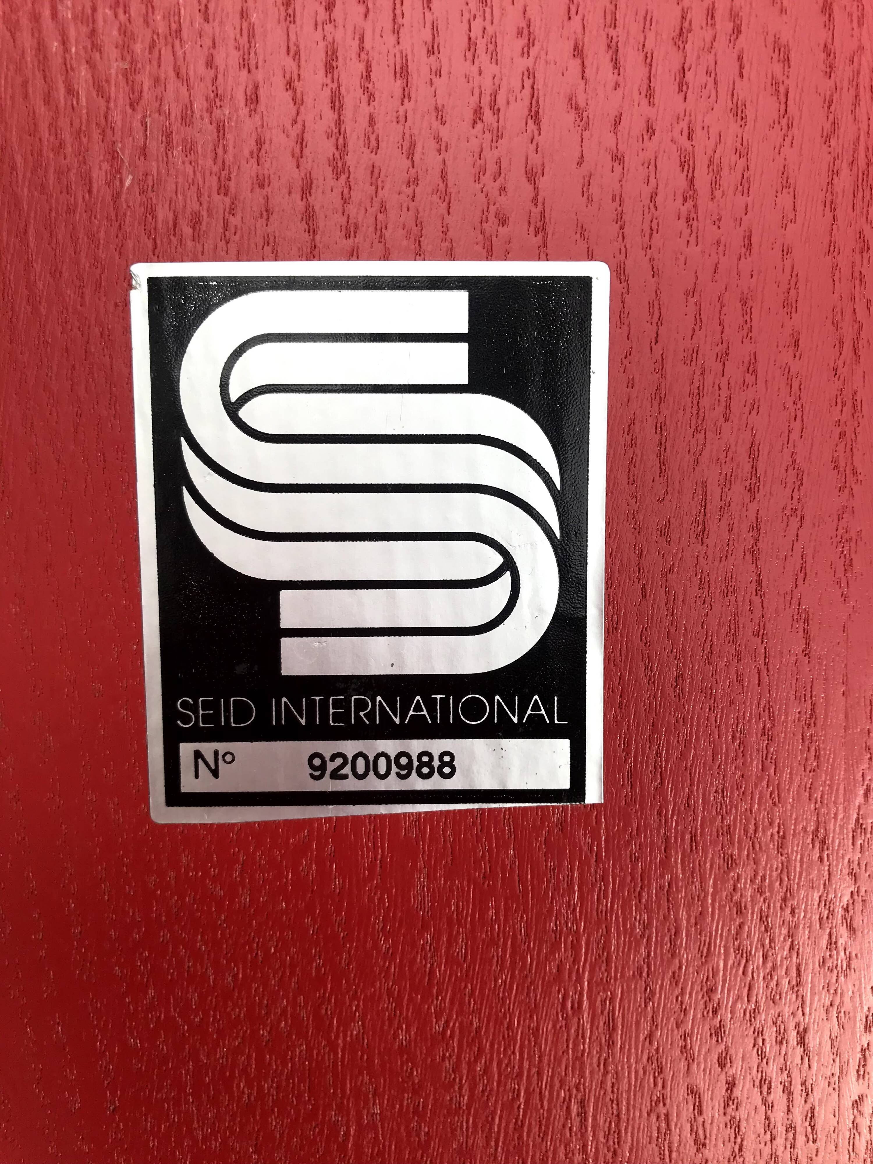 David Rowland red chair for Seid International Design