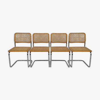 4 chairs cesca by Marcel Breuer, italy, 1970s