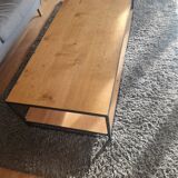 Rectangular wooden coffee table