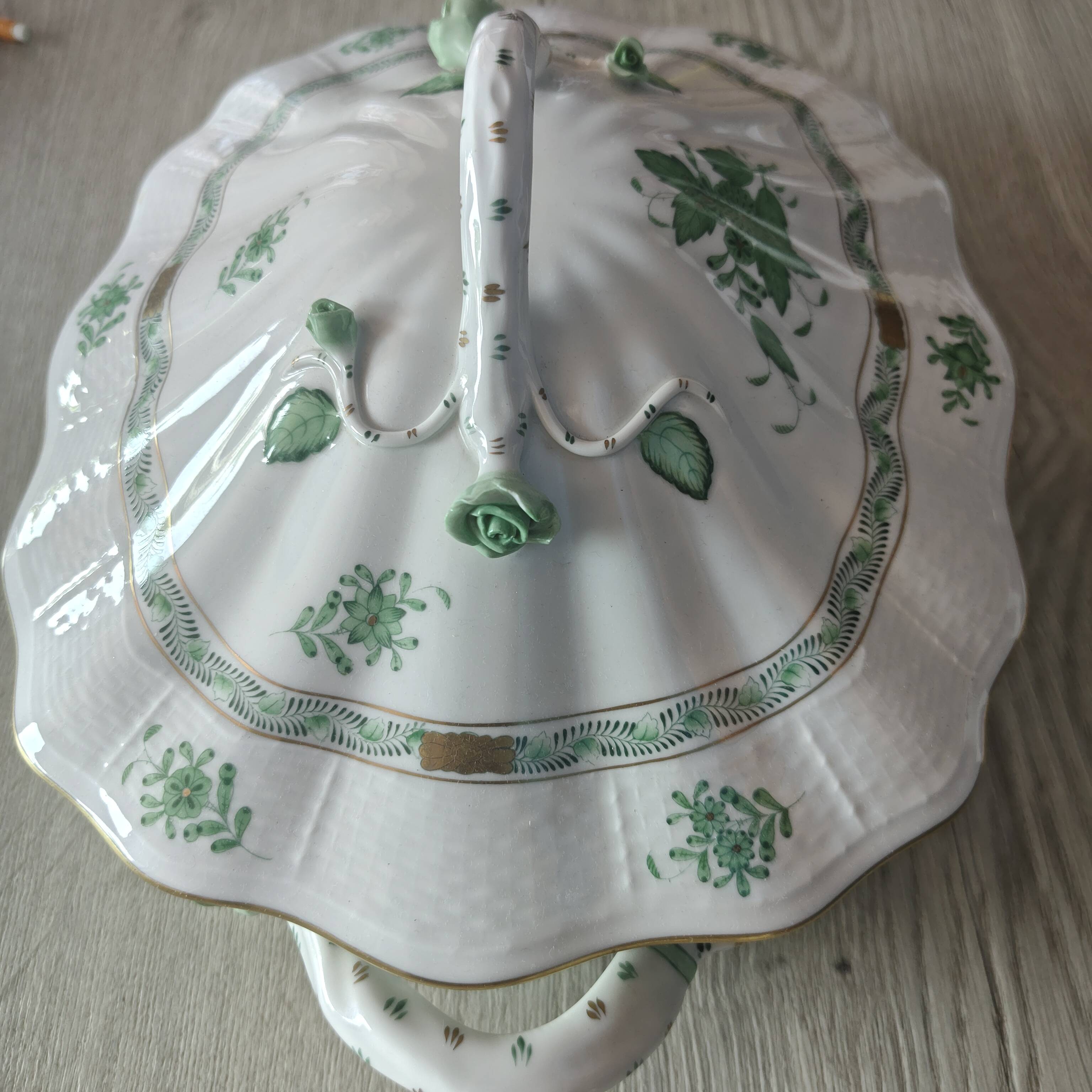 Herend porcelain vegetable dish Aponyi / green Indian
