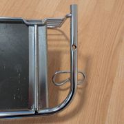 Porte-manteau vestiaire 4 patères miroir métal chromé