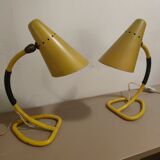 Lot 2 vintage lamps 1950s