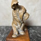 Terracotta dog signed R. Pollin