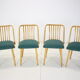 Ensemble de quatre chaises Antonin Suman des années 1960 , Tchécoslovaquie