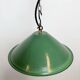 Industrial British Green Enamel Factory Pendant Lamp, 1950s