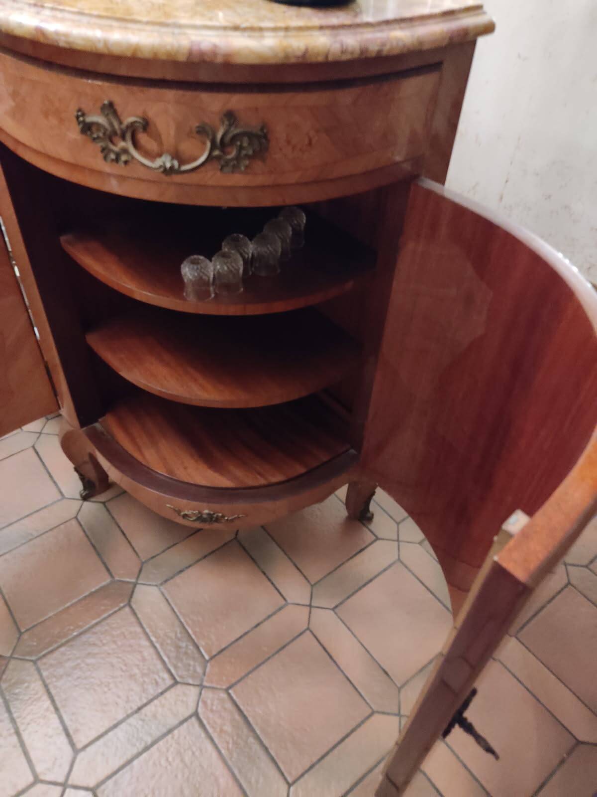Buffet  enfilade Louis XV en bois de rose