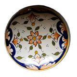 Hand-decorated earthenware candy dish "Old Rouen"