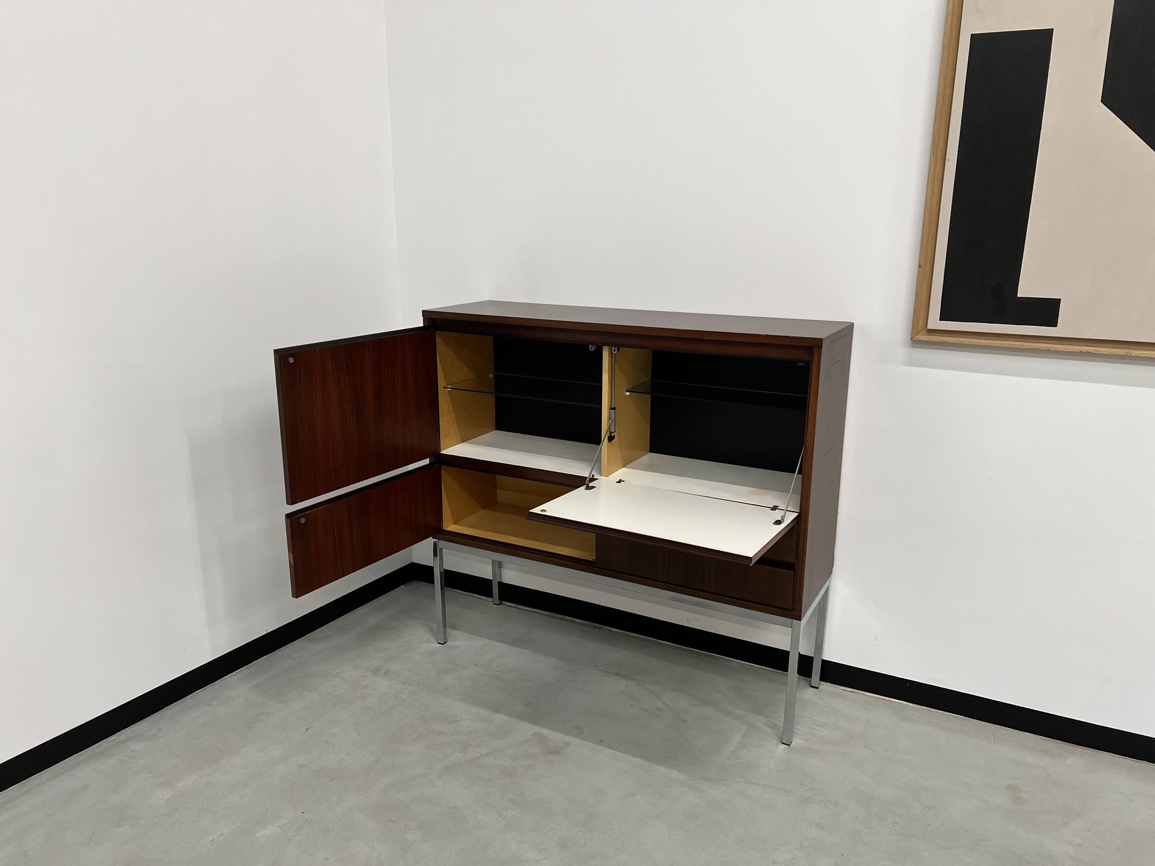 African rosewood drink cabinet, circa 1950
