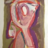 Bram van velde, twilight, 1969. original lithograph signed in pencil
