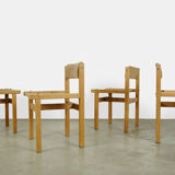 Trybo series pine dining chairs (4) by Edvin Helseth for Stange Bruk, Norway 1960s