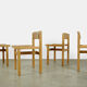 Chaises de salle à manger en pin série Trybo (4) par Edvin Helseth pour Stange Bruk, Norvège 1960