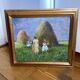 Oil painting on cardboard signed, dimensions: height - 42.5 cm, width - 48.5 cm.