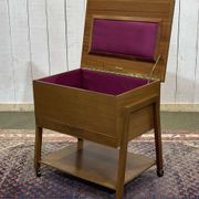 English mahogany sewing cabinet from the 1970s