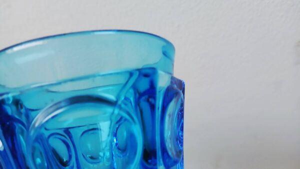 2 verres anciens bleu Charles X