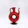Vintage red blown glass carafe "Anneau"