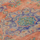 Anatolian handmade vintage rug 221 cm x 157 cm
