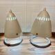 Paire de grandes lampes métal osram 1950.