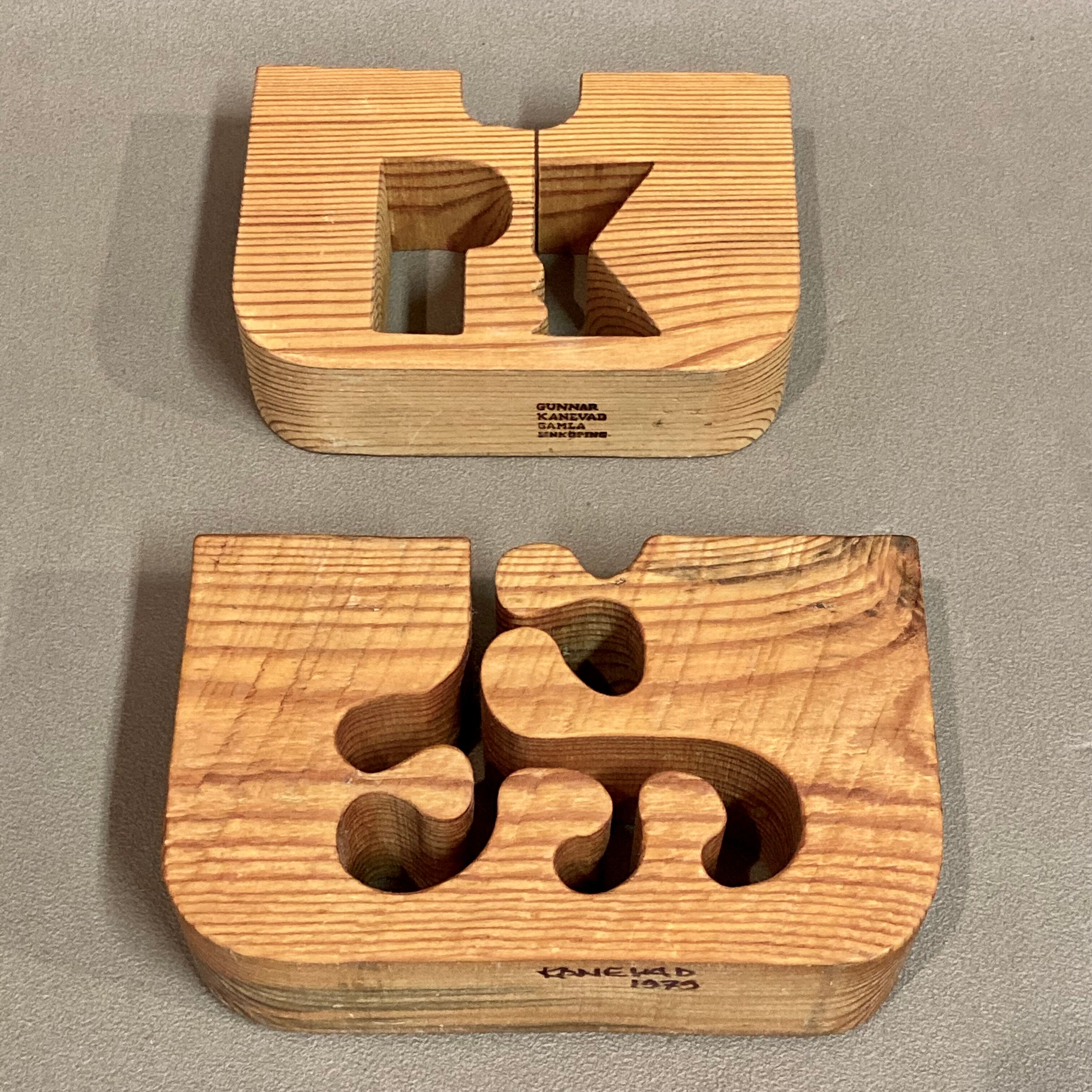 Set of 2 candlesticks Gunnar Kanevad 1960.