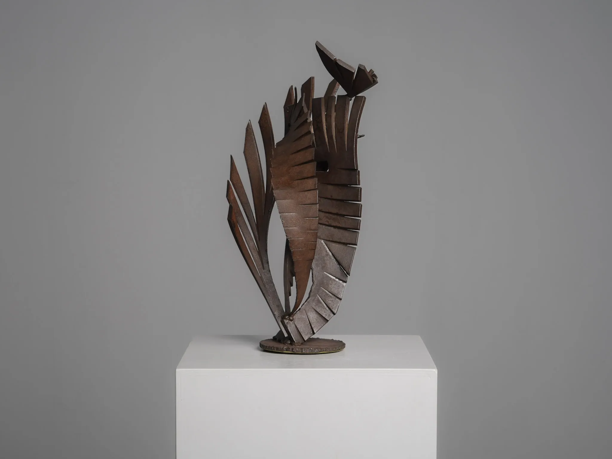 Abstract constructivist iron sculpture, signed CH, Netherlands, 1960s – II