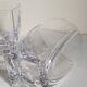 Five vintage crystal whiskey glasses