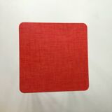 Stool in pinkish red formica