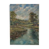 Peinture à l’huile dans le cadre d’or