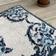 Bohemian pure wool blue rug 125x78cm
