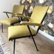 Duo of bridge armchairs, restored,