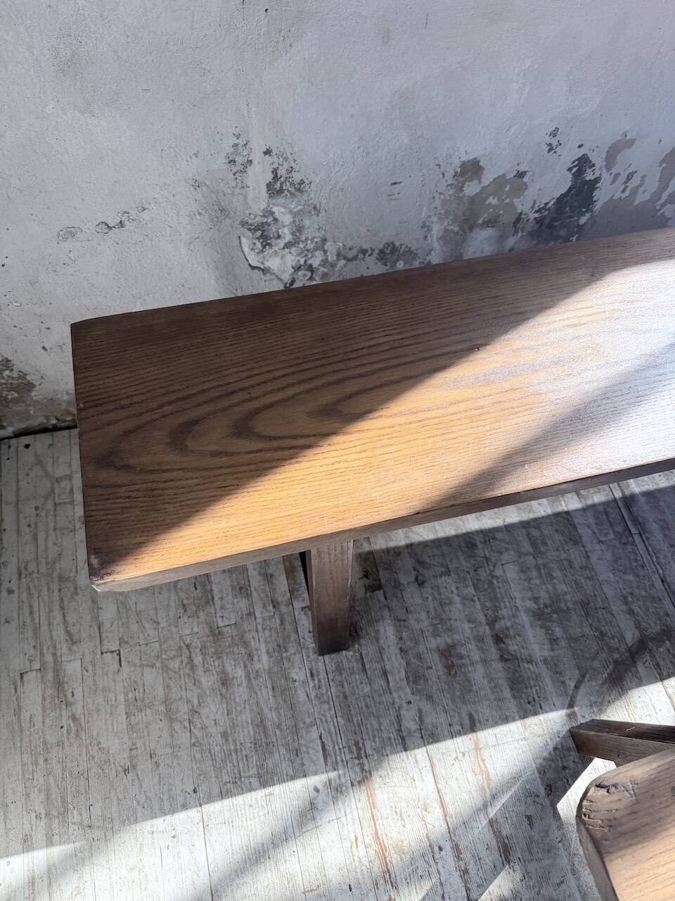 Paire de bancs de ferme chêne 4 mètres