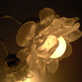 Vintage chandelier with roses in glass paste