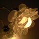 Vintage chandelier with roses in glass paste