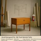 Mid-century modern no. 384 teak bedside table by Aksel Kjersgaard, Denmark, 1960s