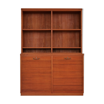 Vintage rare teak cabinet with tambour doors