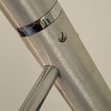 Lampadaire seventies en aluminium et chrome