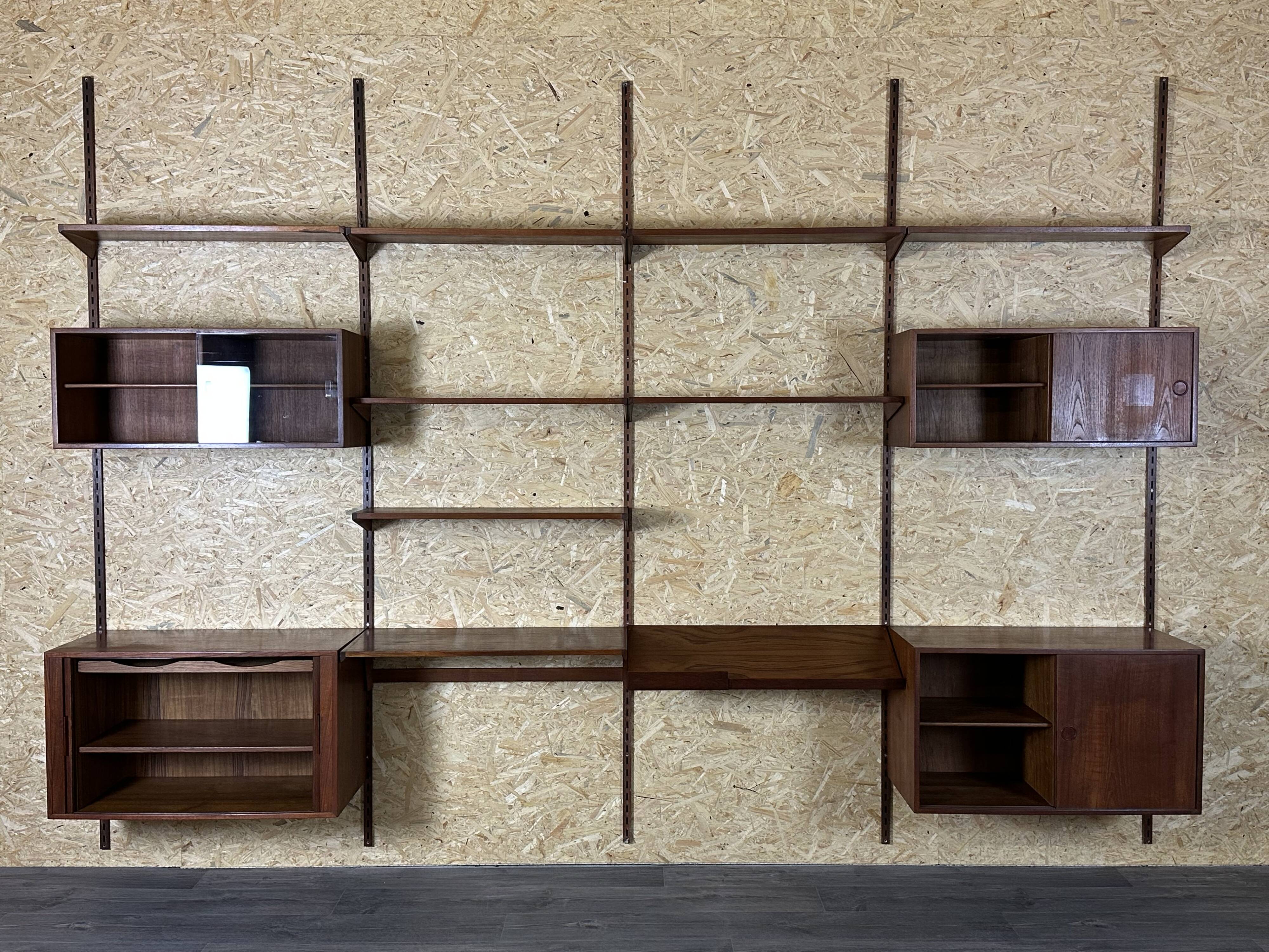 60s 70s teak wall shelf Wall Unit Kai Kristiansen for FM Møbler Denmark