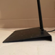 Adjustable modernist floor lamp black lacquered metal Italian 80s