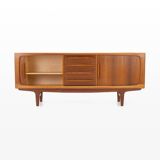 Tambour door sideboard by Johannes Andersen for C.F.C. Silkeborg, Denmark 1960s